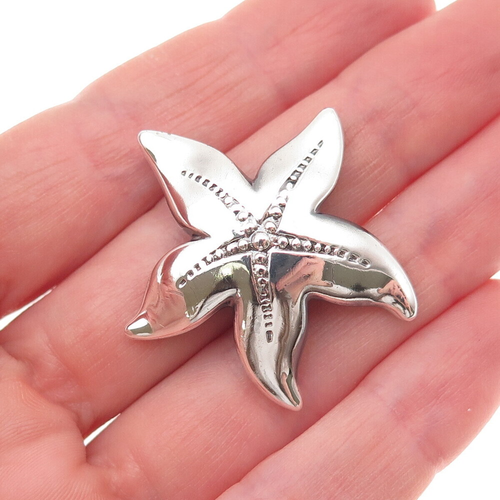 JCM Jacmel Mauritius 925 Sterling Silver Vintage Starfish Slide Charm Pendant